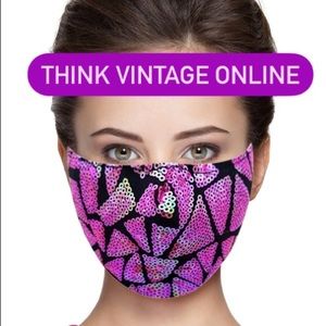 Sequins THINK VINTAGE ONLINE Geometric  FACE MASK